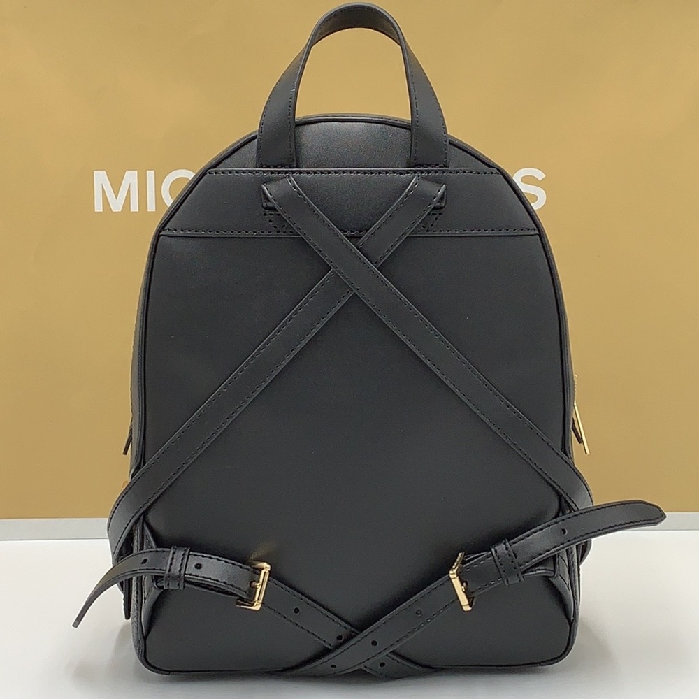Michael Kors Jaycee Medium ZIP POCKET Pebbled Leather BackpackBLACK COL… - Picture 14 of 15